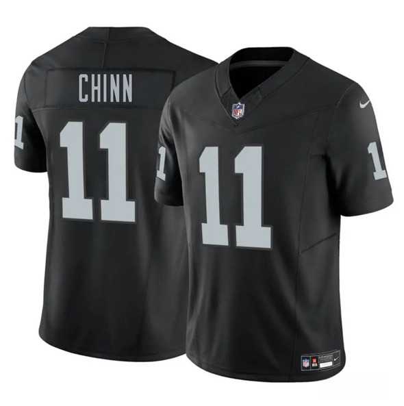 Men & Women & Youth Las Vegas Raiders #11 Jeremy Chinn Black 2025 F.U.S.E. Vapor Stitched Jersey->las vegas raiders->NFL Jersey